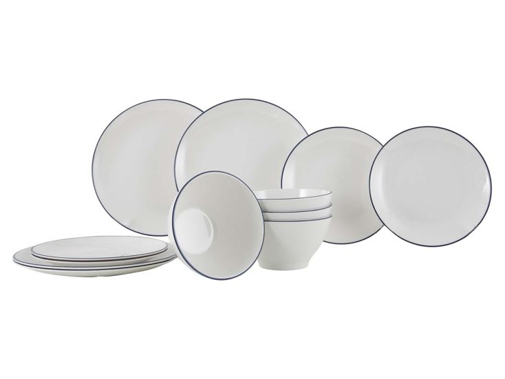 Gimex Linea Line 12-teiliges Geschirrset - Blue