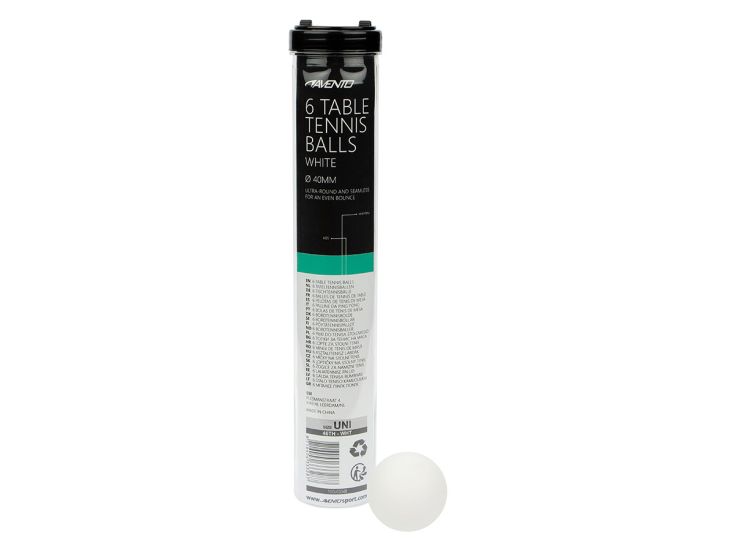 Avento 6 ABS weiße Tischtennisbälle