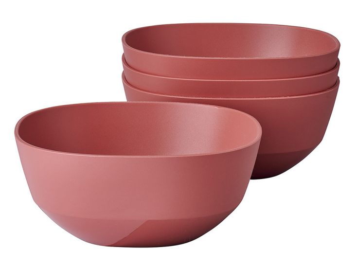 Mepal Silueta 750 ml 4er-Set Servierschalen - Red