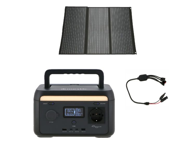 Mestic MPS-300 Powerstation mit 100 Watt Solarpanel