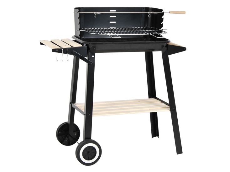 Rechteckiger mobiler Kohlegrill