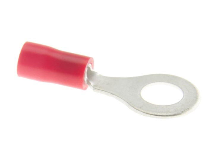 Ringkabelschuh rot Set mit 10 Stück - 6,4 MM