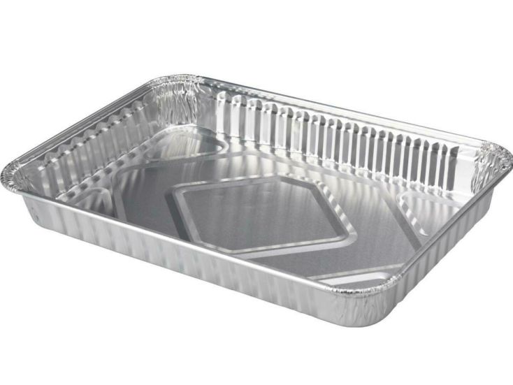 BBQ 32 x 23 x 4 cm Aluminium-Zubereitungsschale - 4 Stück