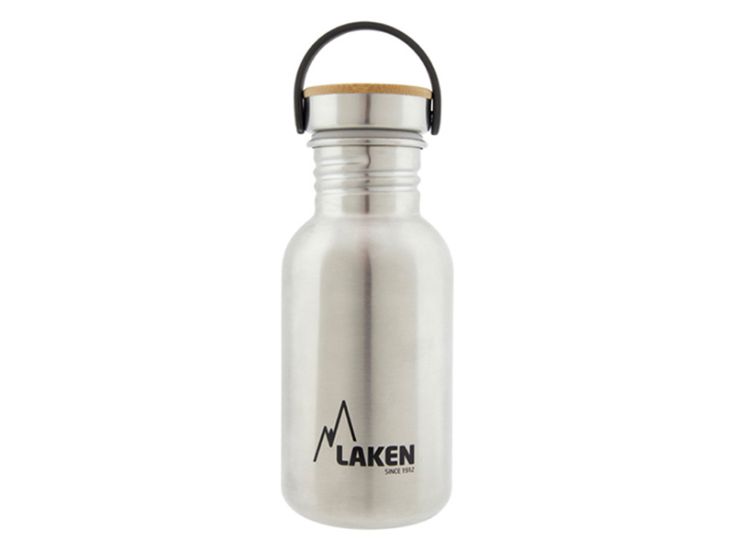 Laken Basic Bamboo 500ml Trinkflasche - Silver