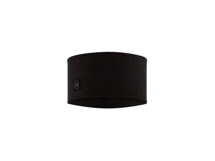 Buff Merino Heavy Stirnband - Solid Black