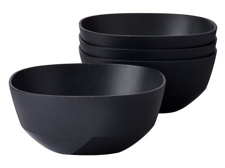 Mepal Silueta 750 ml 4er-Set Servierschalen - Black