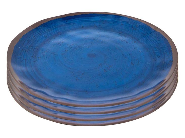 Bo-Camp Halo Set von 4 Melamin Essteller - Blue