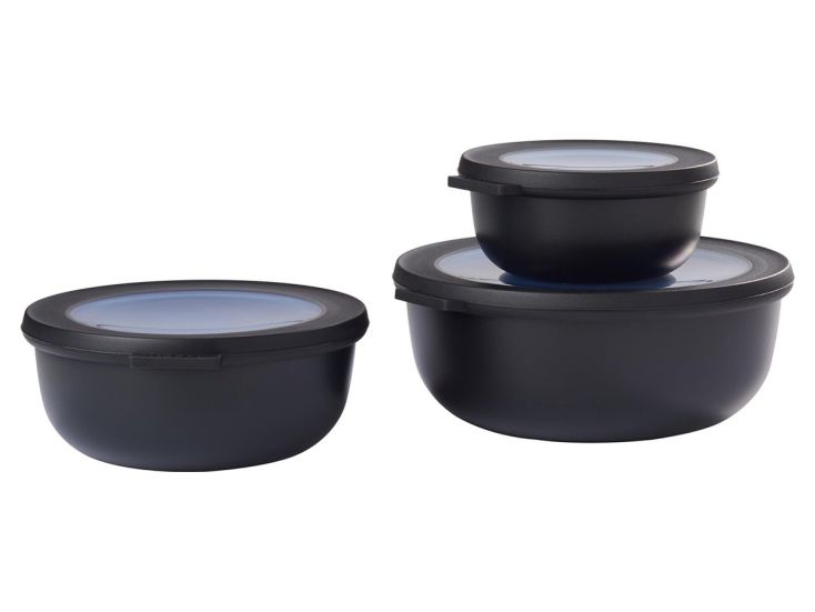 Mepal Cirqula 3-teilige Set runde Frischhaltedosen - Black