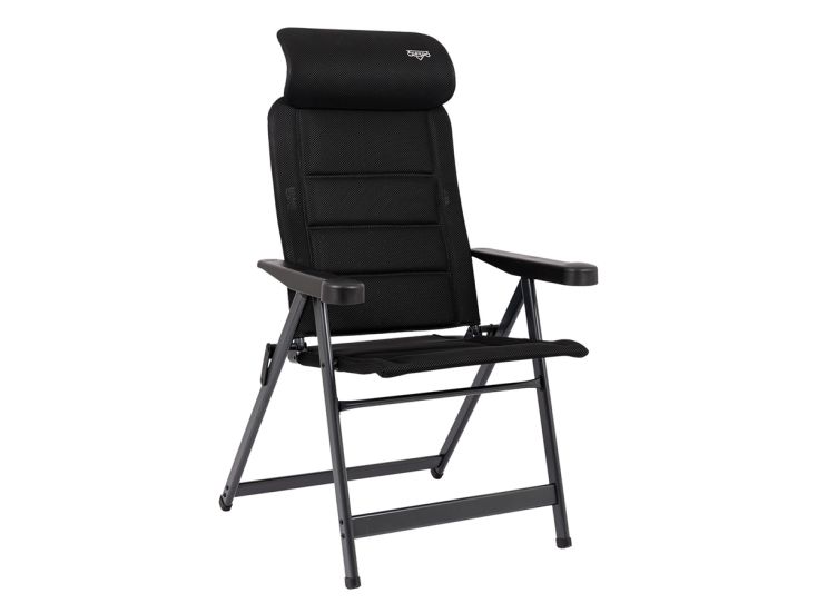 Crespo AP-237 Compact Air-Deluxe Klappstuhl - Schwarz
