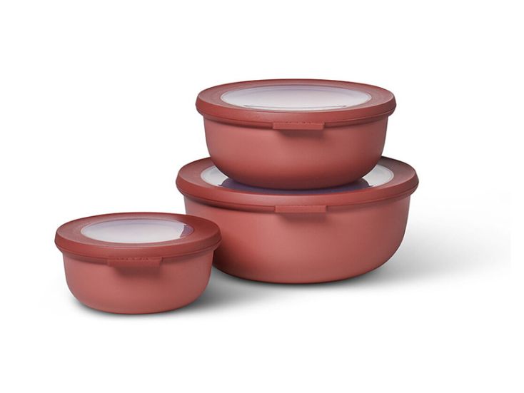 Mepal Cirqula 3-teilige Set runde Frischhaltedosen - Red