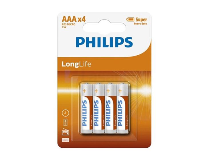 Philips LongLife AAA Batterien - 4er-Pack