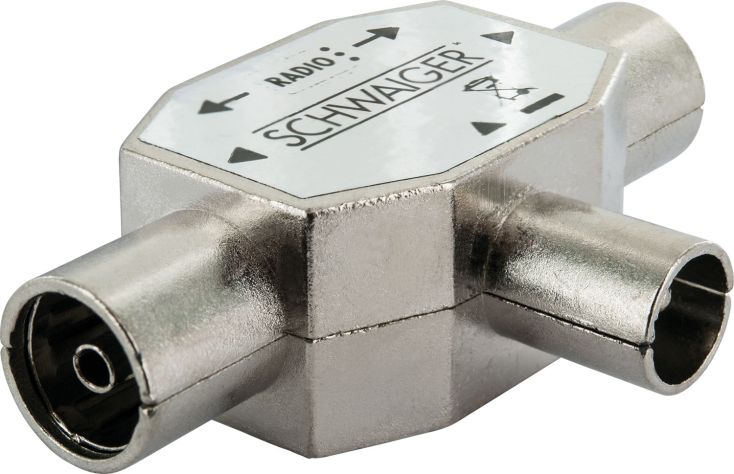 Schwaiger Metall 2-fach Radio Aufsteckverteiler