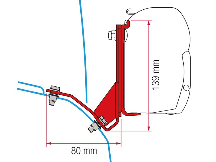 Fiamma F45 Adapter Ducato H2 Lift Roof