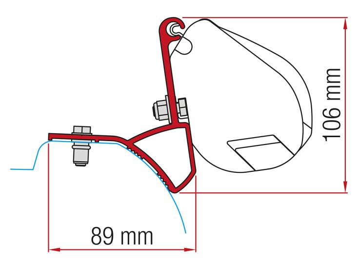 Fiamma F35 Adapter Trafic Vivaro ab 2015