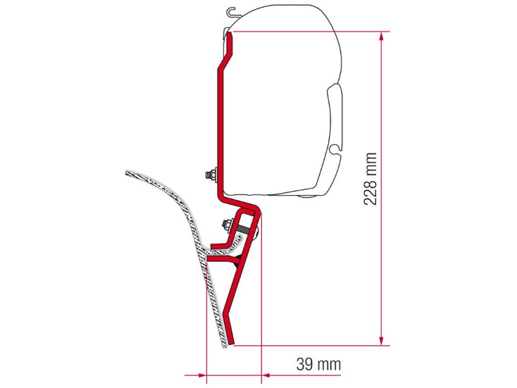 Fiamma F45/F43 Adapter VW T3