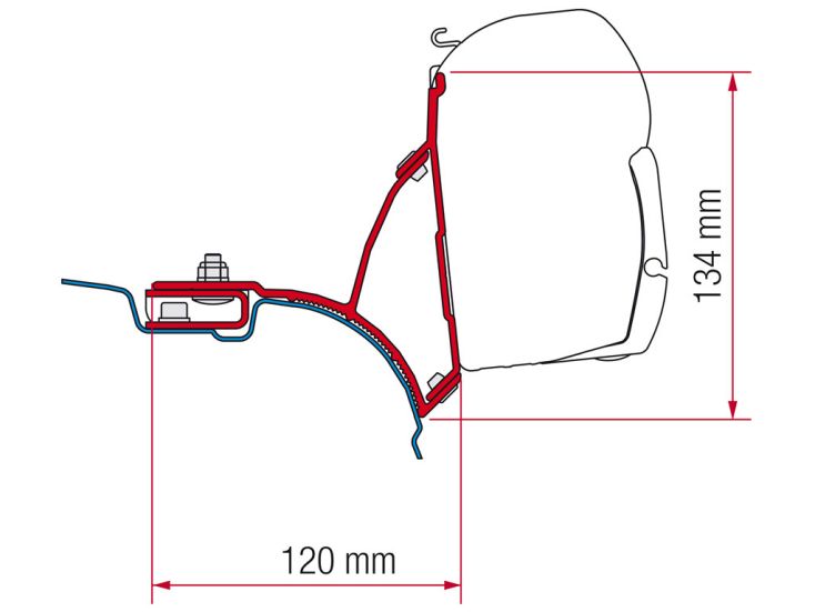 Zweite Chance Fiamma F45 Adapter VW T5/T6 Transporter Multivan