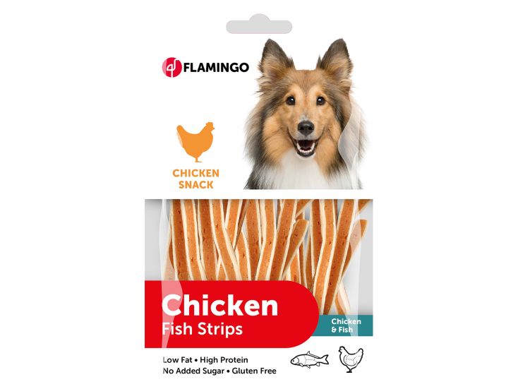 Flamingo Chicken Fisch Strips Hundesnack