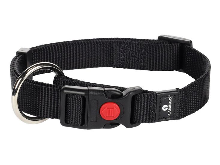 Flamingo Ziggi Black Halsband - L