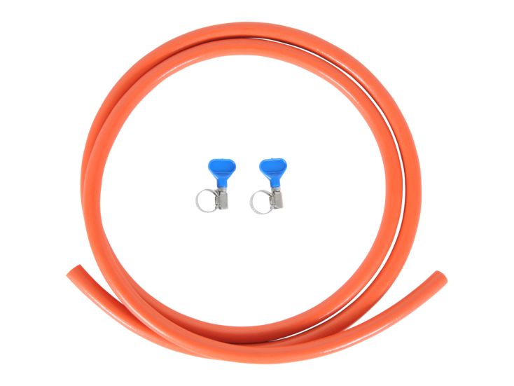 Obelink Gasschlauch mit Schlauchklemmen - 2 m