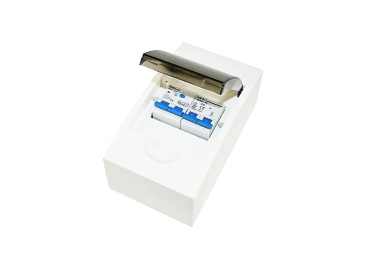 Haba Installationskasten mit Fehlerstrom-Schutzschalter und Sicherung - White