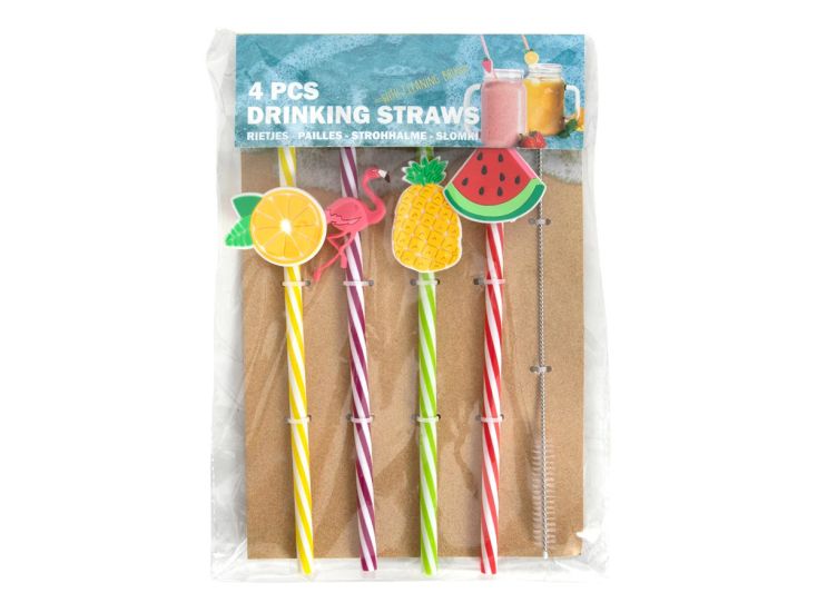 Wiederverwendbare Sommerfruchtstrohhalme