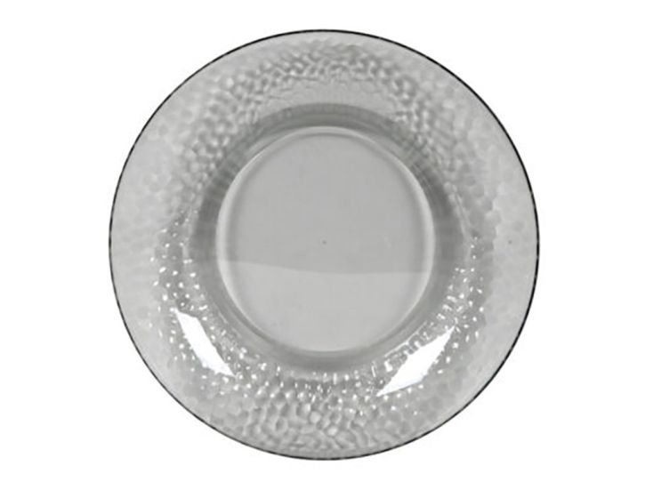 Transparenter grauer Teller Ø27 cm