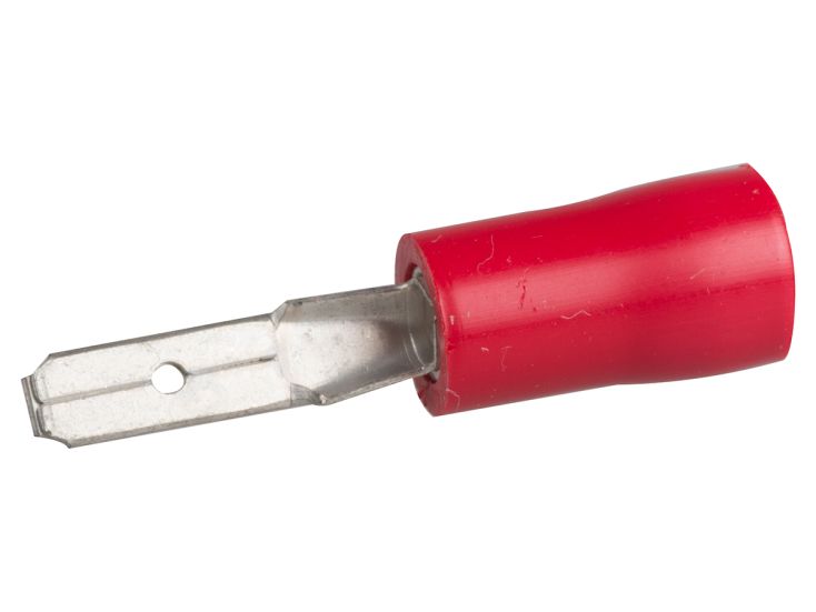 Flachstecker male rot