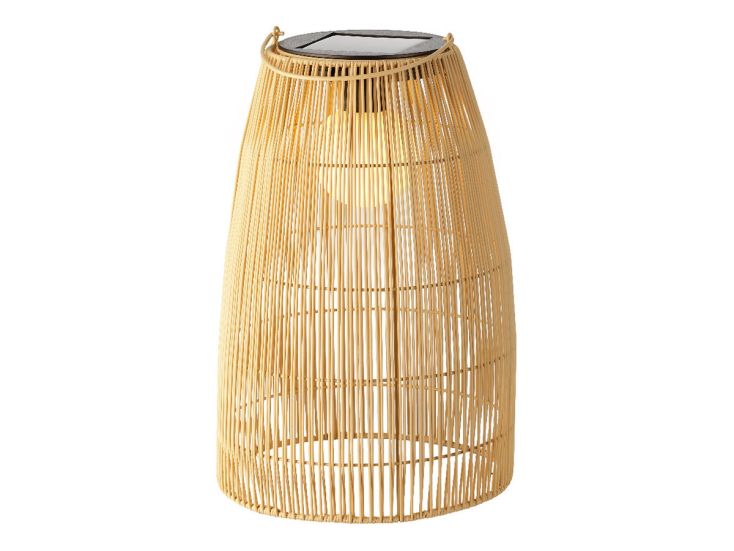 Lumineo Natural Rattan Steady Solar Laterne Lumineo Natural Rattan Steady Solar Laterne