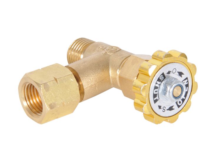 Obelink 1/4" Linksgewinde 1-Wege-Hahn