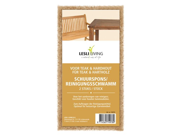Lesli Living Teak und Hartholz Reinigungsschwamm