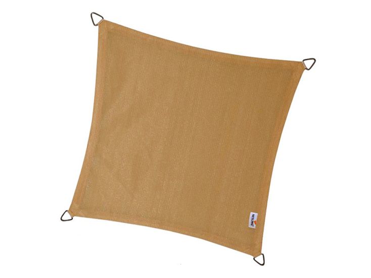 Platinum Coolfit 5x5m quadratisches Sonnensegel - Sand