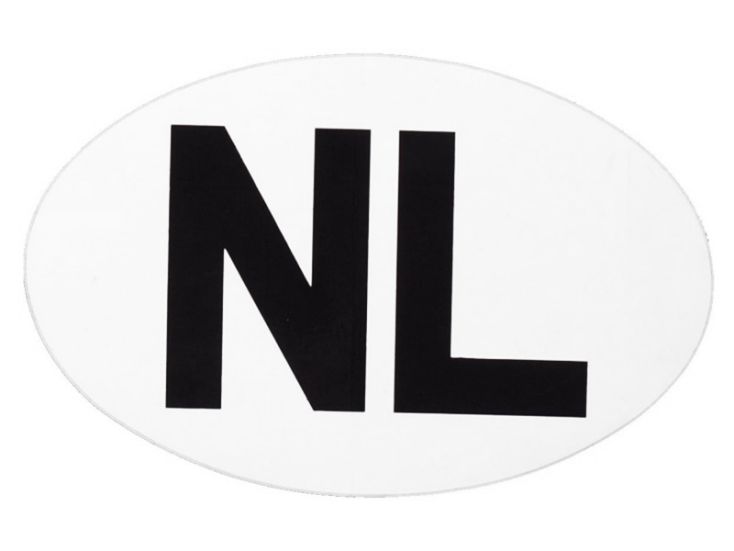 Aufkleber NL weiß