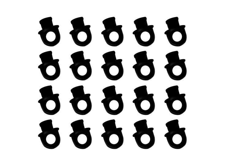 Obelink Ösi Gardinenhaken (20 Stück) - Black