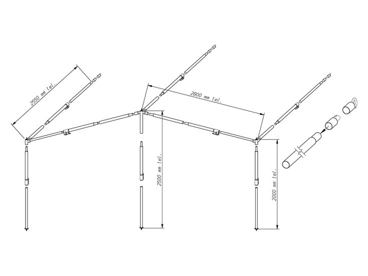 Zweite Chance Piper Sonnendach Gestänge PowerGrip Aluminium 28 mm Größe 8 - 10 Zweite Chance Piper Sonnendach Gestänge PowerGrip Aluminium 28 mm Größe 8 - 10