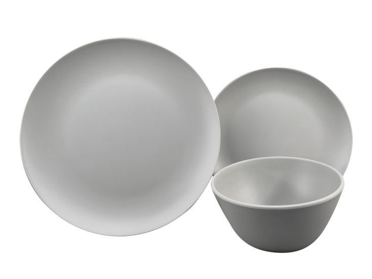 Obelink Matt Grey Geschirrset - 12-teilig