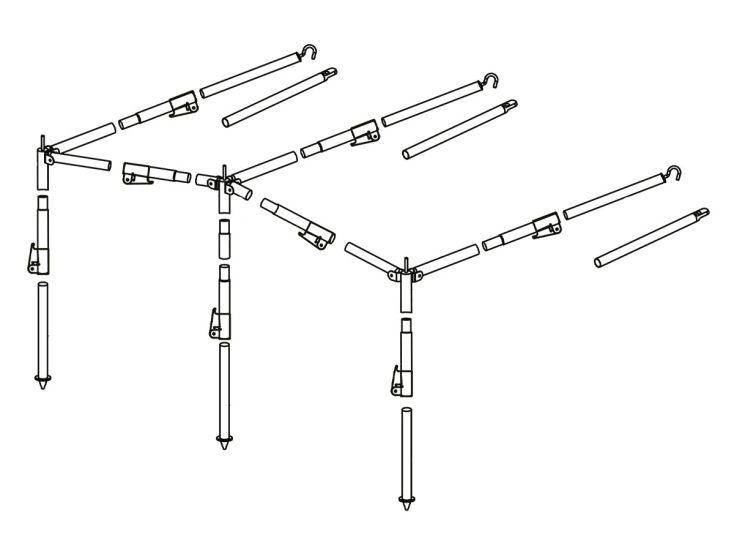Obelink SwiftLock Sonnendachgestänge Stahl 25 mm Größe 2 - 7