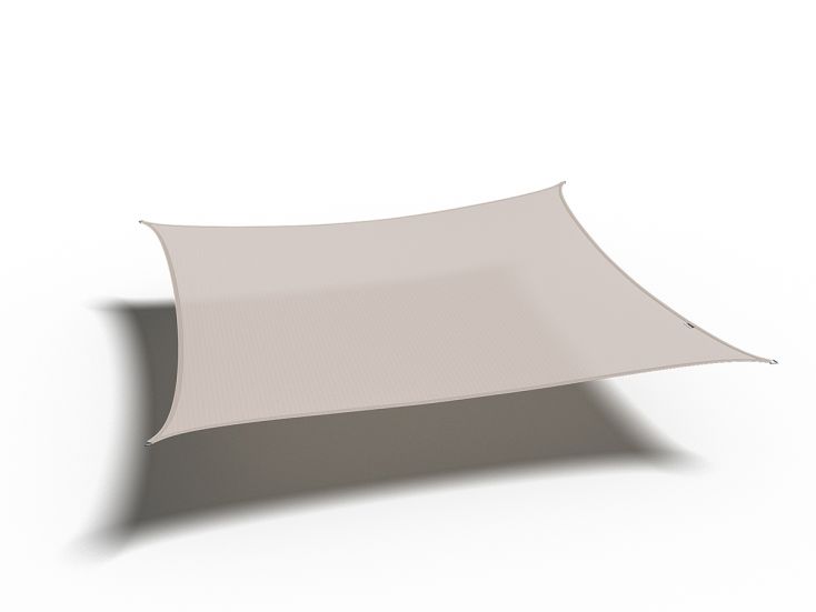 Platinum Coolfit 5x5m quadratisches Sonnensegel - Greige