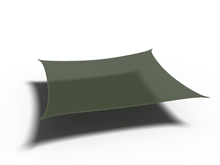 Platinum Coolfit 5x5m quadratisches Sonnensegel - Olive