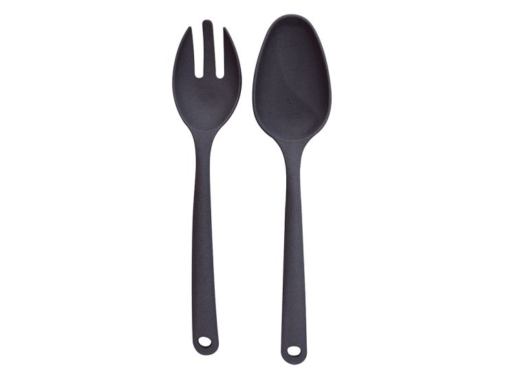 Point-Virgule PLA 2-teiliges Salatbesteck - Dark Grey