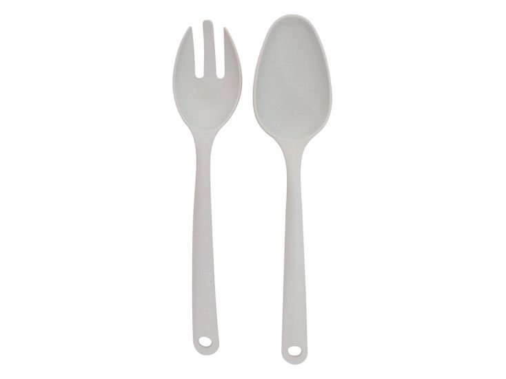 Point-Virgule PLA 2-teiliges Salatbesteck - Light Grey