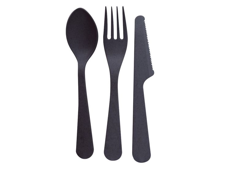 Point-Virgule PLA 3-teiliges Besteckset - Dark Grey