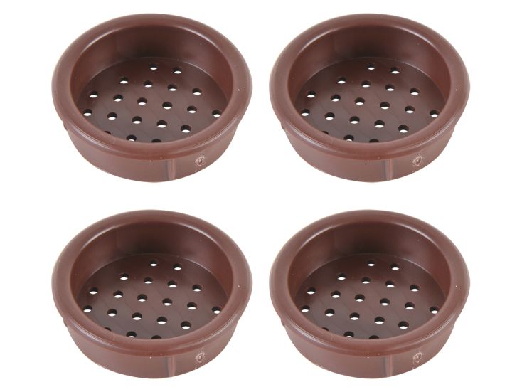 Runde Einbaurosetten - Brown