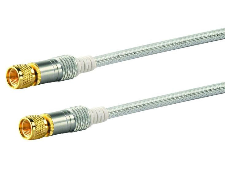 Schwaiger White F-Stecker Satellitenkabel - 7,5 meter
