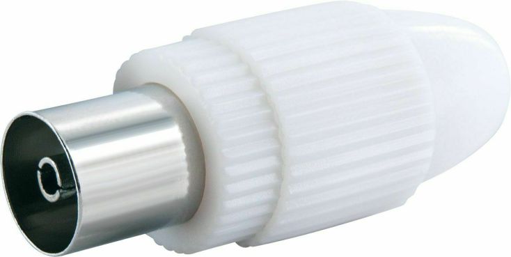 Schwaiger Koax-Stecker - Weiß