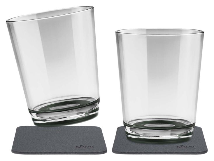 Silwy Pearl grey magnetische Trinkbecher
