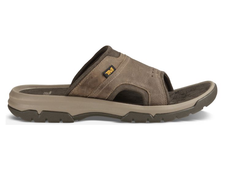 Teva Langdon Slide Walnut Herren Pantoletten