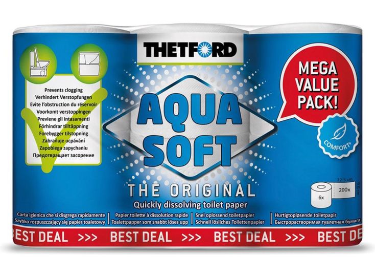 Thetford Aqua Soft Toilettenpapier – 6 Stück