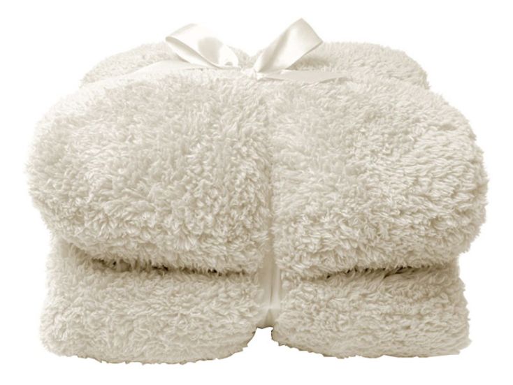 Unique Living Teddy Decke - Dove White