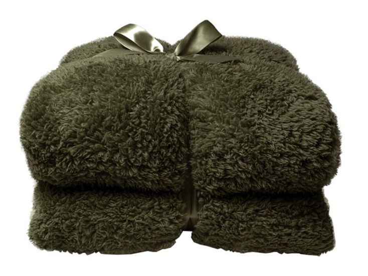 Unique Living Teddy Decke - Winter Green