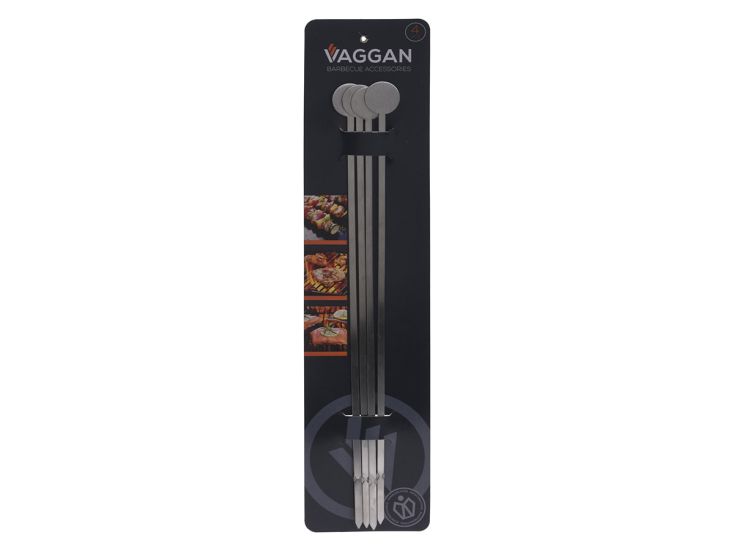 Vaggan 4 Stück Edelstahl Grillspieße